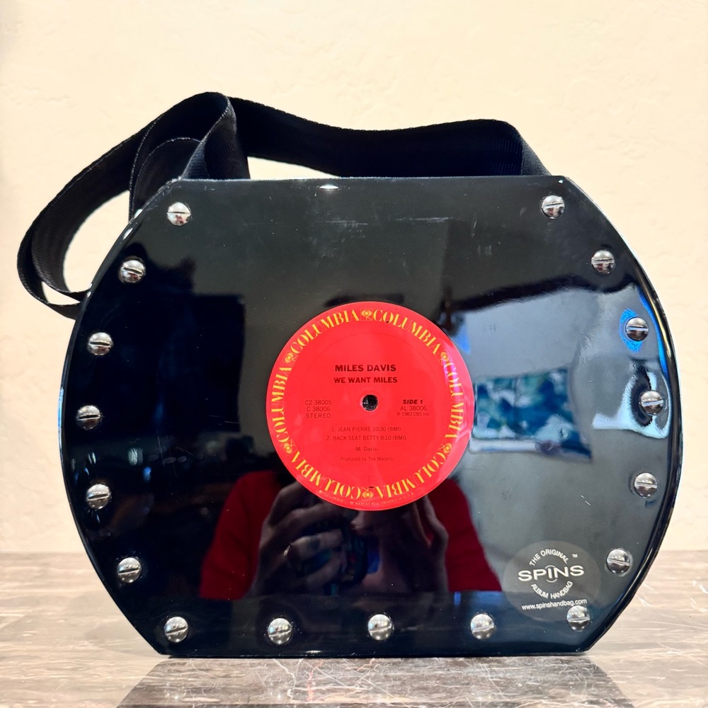 Vintage Miles Davis Spins Original Record Handbag - Picture 4 of 14